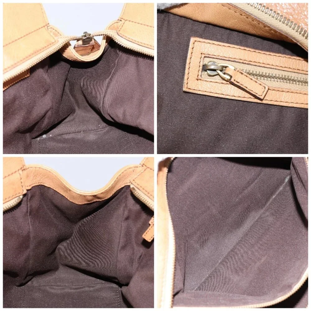 GUCCI Interlocking Hand Bag Leather Brown Gold - Picture 15 of 16